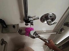 The hot wife's blowjob in the public shower stirs deep emotions behind the scenes.