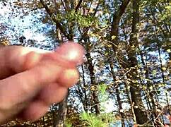 Clitlicker662 goes wild with sloppy outdoor clit play