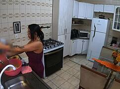 Cooking for My Lover While My Cuckold Husband Works