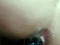 Slut stretches her asshole with toys and dildo, pushing limits intensely.