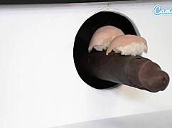 hey, ever seen big tit milfs and cute asian teen at sushi glory hole with BBC?