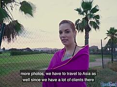 Inked latina pulled for public sex after bj 😈