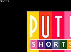 the brunette latina slut in shorts gets an anal fuck and creampie outdoors.