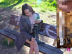 Allison Sweet flashes tits on the street, seeking cock! 😏