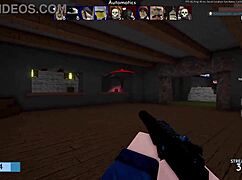 Oh wow, the egirl gets fucked by a monster BBC, licking and using toys on her shaved pussy before squirting everywhere