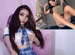 innocent teen cums hard on boyfriend's cock