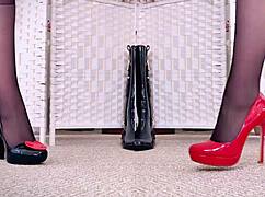 my epic shoe boot and heel collection display