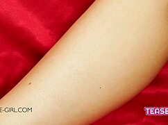 Beautiful brunette college student swallows cum in interview