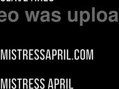 Dominatrix mistress april - using my restrained slave