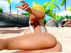 helena teases nude on beach