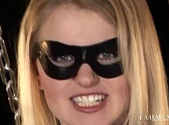 Petite blonde dominatrix Gina Beckman feels the rush of BDSM solo play with toys