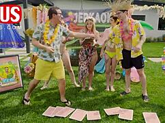 Jerkaoke summertime orgy with Madison Morgan, Rosalyn Sphinx, and more in group fucking and blowjobs