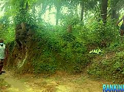 I met this sexy girl deep in the forest for wild fun