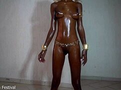 i love this shinny black body and oily tits so much, its perfect for me