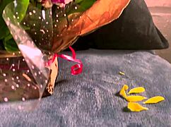 Cute Bitch Sucks Huge Rubber Dildo. Then Rides It On Wet Pussy For Valentines Day.