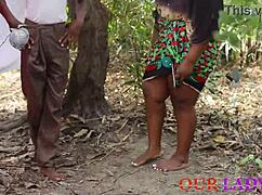 Ever seen African Christmas rituals? Foursome on BBW in the bush!