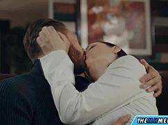 Hot Milf Gives Blowjob and Rides with Big Natural Tits