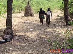 Ever seen African Christmas rituals? Foursome on BBW in the bush!