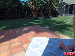 Fat cock unloads deep inside milf shay sights wet cunt. Big clit bent over in pov.