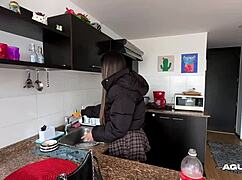 Oiled up big ass in heels begs for hard anal sex until i cum on her face