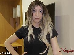 Step-mom blows me over the dress to keep me motivated