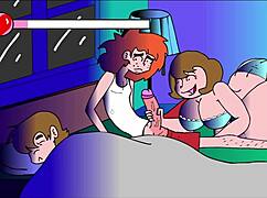 erotic milf flashing on the couch