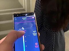 i got so wet with lovense orgasm control at the bar