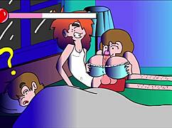 erotic milf flashing on the couch