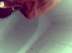 I bathe and masturbate in the shower with big black cock