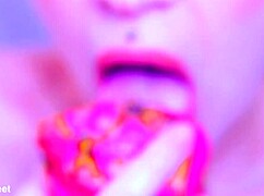 Bare toes crush juicy fruit in a wet, dirty solo fetish. 😋