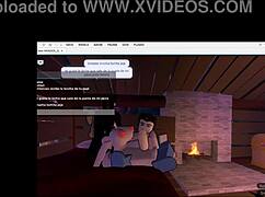 milf gives footjob to daddy