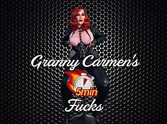 Finger Fucking Metal-Loving Granny Carmen Angel in a Raw Mature Reality Amateur Session with Kisses.