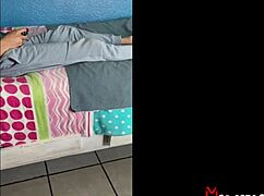 Brutally banging my stepbrother with his massive cock at home