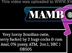 Bea Cherry, a Horny Brazilian Cutie, Gets Fucked by Two Huge Black Cocks in Anal and Doggystyle Action