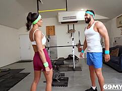 Steaming Hot Milf Penny Barber Works Out With Trainer.