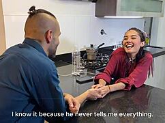 my stepbrother drills me hard in the kitchen daily