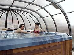 Handsome old man passionately makes love to flawless young Angie Moon in emotional fantasy