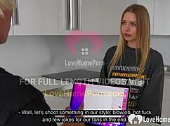 Hell yeah! Blonde on her knees craving a wild doggystyle pounding!