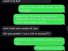 Sexting My Sissy Bitch with Humiliation