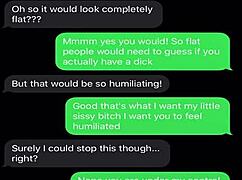 Sexting My Sissy Bitch with Humiliation