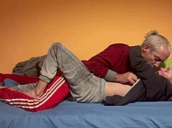 Multi-orgasmic wife enjoys unexpected homemade sex with three orgasms from licking and cowgirl fucking