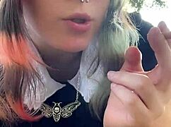 That alt milf next door is smoking outback in her thong, so curvy and cute!