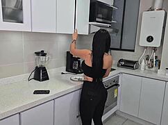 Horny Colombian Alejandra Palacios rides plumber's cock hard