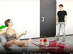 Fat curvy girl in cute outfit at university 3d problems