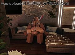 I roughly fuck a blond cow slut, riding her big tits and cumming in her mouth