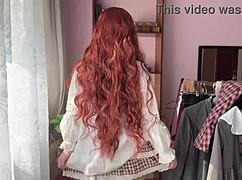 hey, library girl, wanna show off that skinny ass in socks?