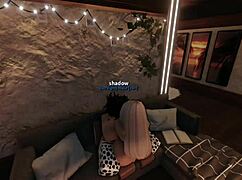 I roughly fuck a blond cow slut, riding her big tits and cumming in her mouth