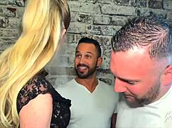 Beautiful Blonde Aurbeaureal Craves Two Hard Cocks.