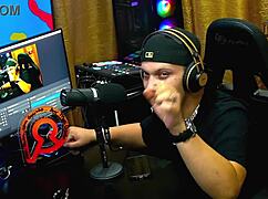 Bruna lambertini strips naked on podcast with sheer outfit.