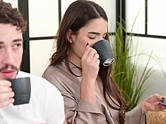 Stunning Brunette Candie Luciani Seduces Masseurs Into Interracial DP Threesome With Fucking And Choking